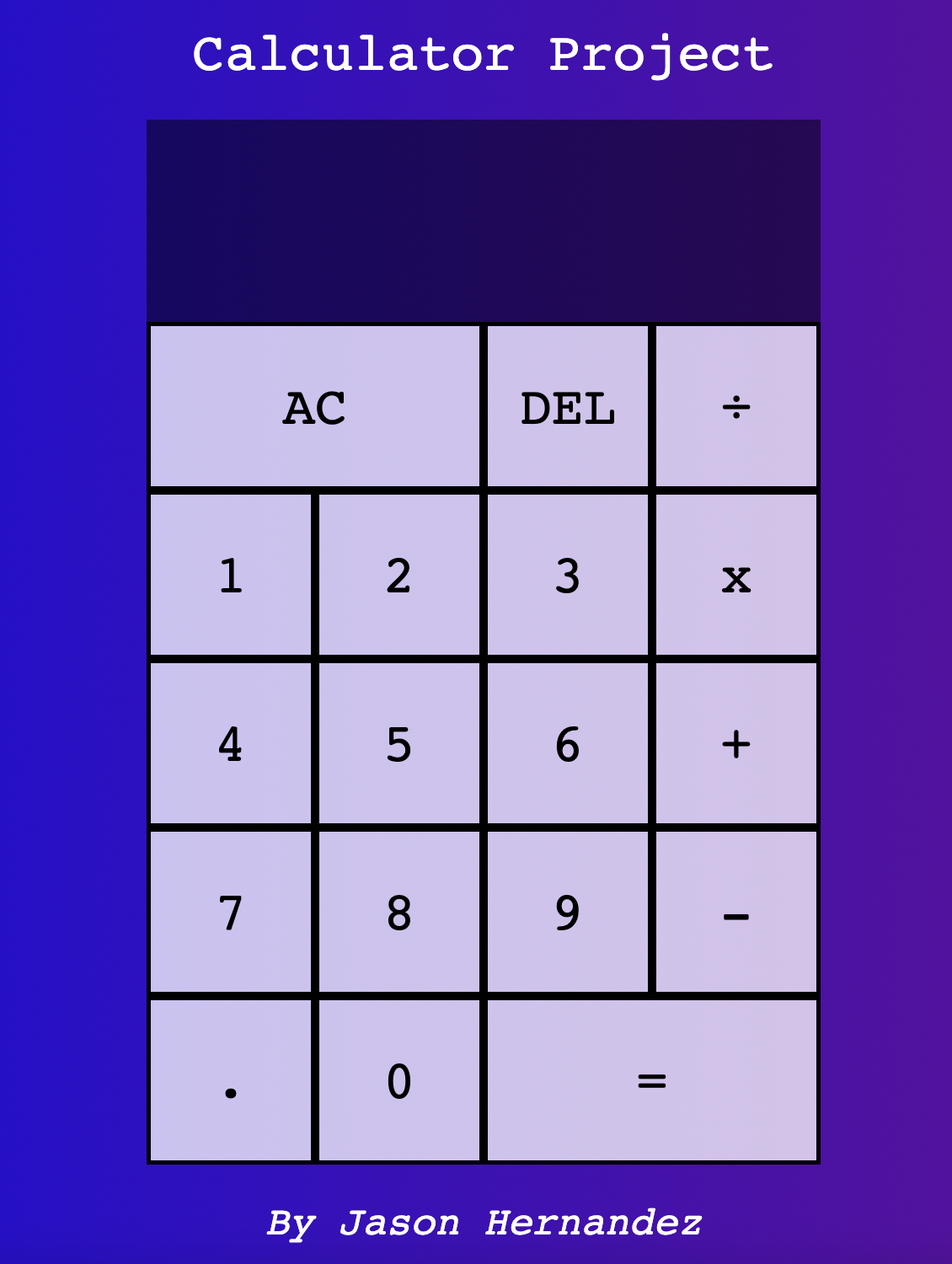 Calculator Project